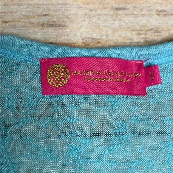 MACBETH COLLECTION lace up, semi sheer tank - Picture 3 of 3